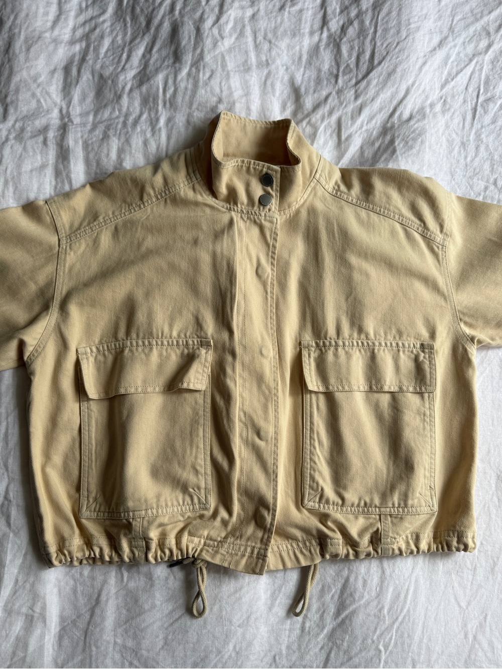Scotch & Soda Light Beige Utility Jacket with Front Pockets
